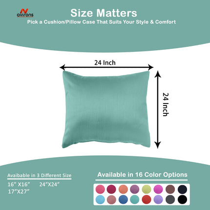 Premium Satin Cushion Cover - Decorative Cushion Cover with Smooth Finish, Zipper, Dark Tone
