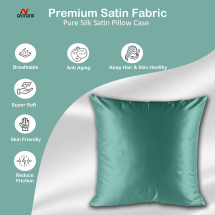 Silk Satin Cushion case – Ultra Soft, Breathable, Anti-Frizz Cushion Cover for Beautiful Hair & Skin-16x16 inch
