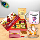 Special Rakhi For Bhai - Golden Rakhi For Brother, Thread Rakhi With Beads, Traditional Bhaiya Rakhi