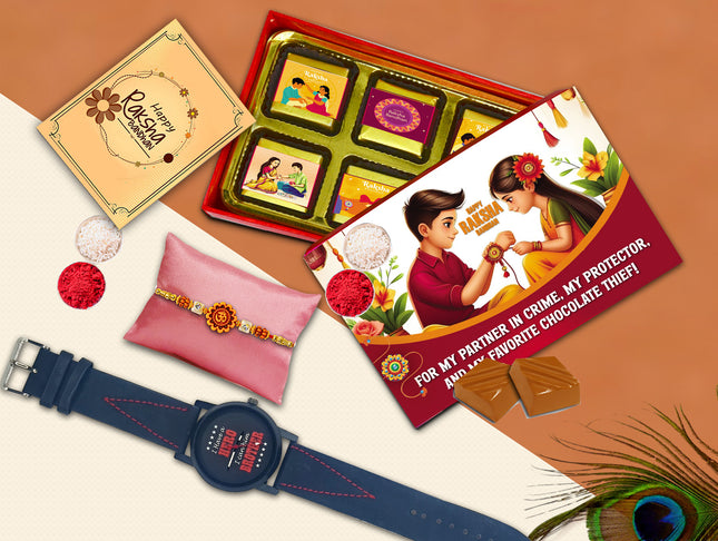 Rakhi Gift For Bhai – Raksha Bandhan Combo, Brother Hamper, Festive Rakhi Set