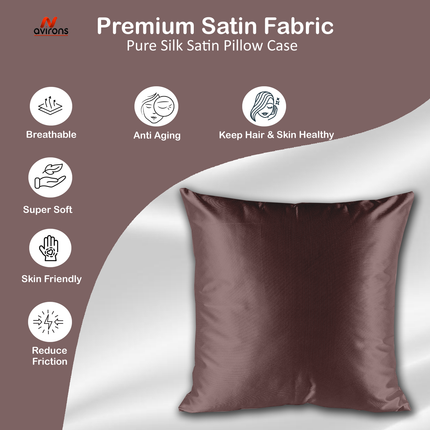 Elegant Satin Silk Cushion Cover - Decorative and Soft Cushion Cover, Perfect for Living Room Decor