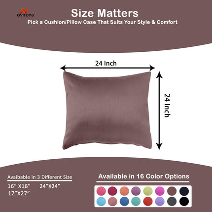 Elegant Satin Silk Cushion Cover - Decorative and Soft Cushion Cover, Perfect for Living Room Decor