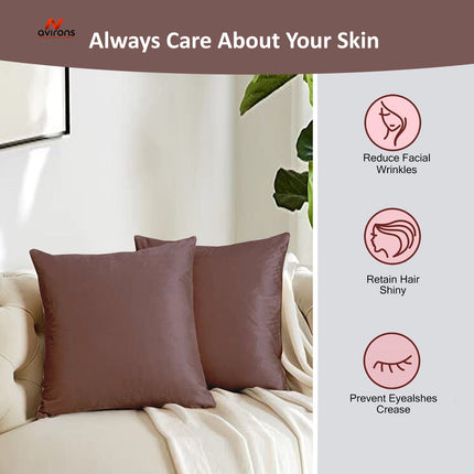 Elegant Satin Silk Cushion Cover - Decorative and Soft Cushion Cover, Perfect for Living Room Decor