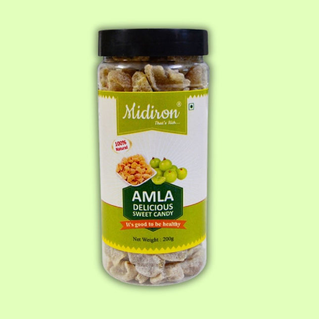 Midiron Organic and Natural Dried Amla Candy 200 gm - Midiron