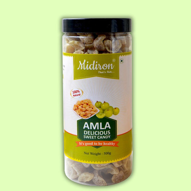 Midiron Natural Dehydrated Amla Candy, Healthy & Tasty Pack (500 gm) - Midiron