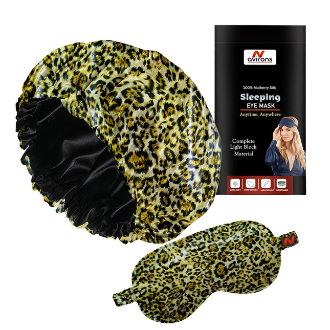 Chic Satin Sleeping Cap & Eye Mask – Elevate Your Sleep Routine with Luxury