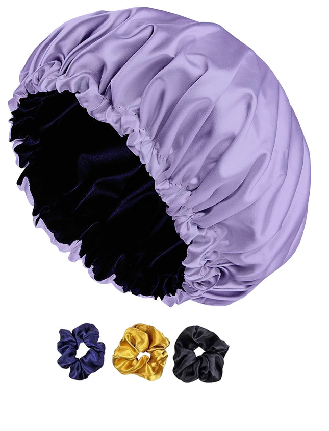 Double Layer Silk Satin Bonnet – Adjustable Sleep Cap for Hair Care, Smooth and Gentle on All Hair Types