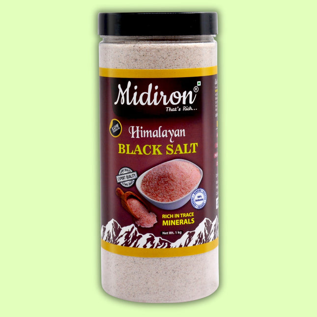 Himalayan Black Salt (Kala Namak) 1 Kg Black Salt  (1000 g) - Midiron