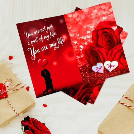 Valentine, Birthday Gift for Girlfriend, Wife, Husband,Boyfriend - Chocolate, Greeting Card & Printed Mug