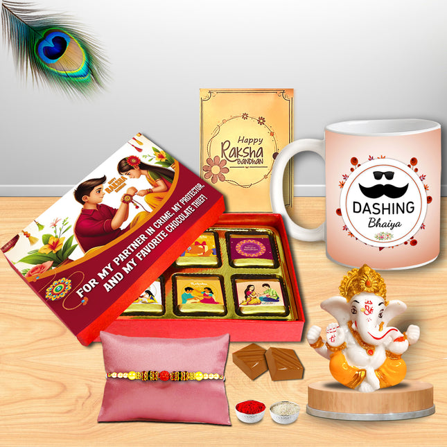 Rakhi Hampers For Brother – Rakhi Gift Combo For Brother, Unique Rakhi For Brother, Rakhi Gift Pack For Brother
