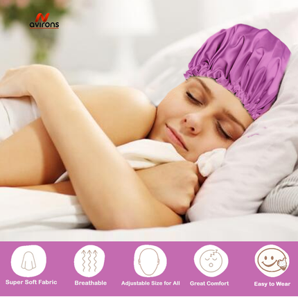 Elegant Satin Bonnet & Eye Mask Set – Perfect for Protecting Hair and Enhancing Sleep
