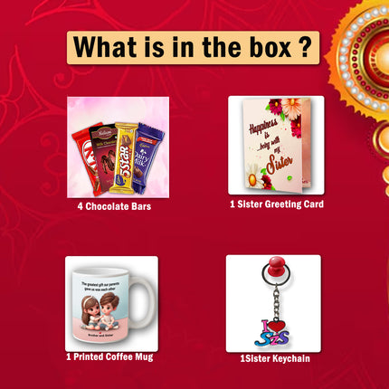 Rakhi Gift Hamper for Sister - Return Gift Combo, Raksha Bandhan Box Set