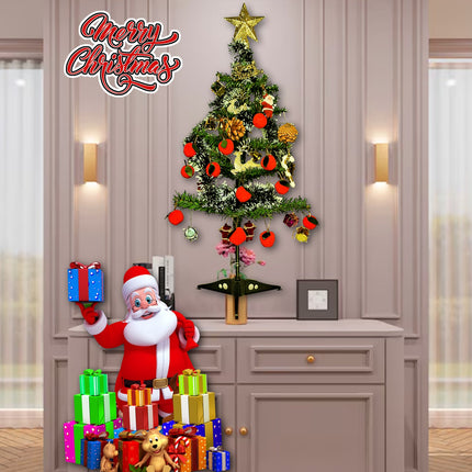 Christmas Tree 2 Feet with 56 Decoration Hanging Props Ornaments for Table Top Office Small Artificial Xmas Tree Party Decor - Christmas Decorations Items for Home