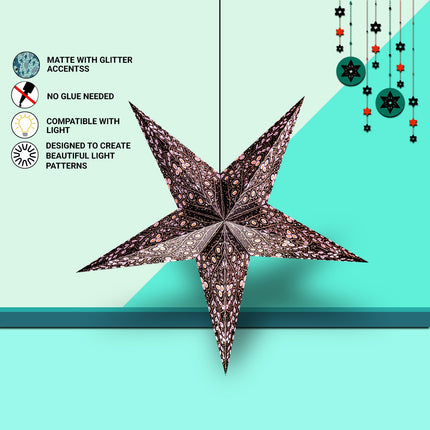 Luxury Hanging Star Paper Lantern – Perfect for Christmas & New Year, Reusable, Eco-Friendly, Lightweight, Simple Assembly for Festive Home Decor