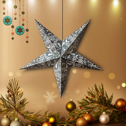 Luxury Hanging Paper Star – Foldable Star Lantern for Christmas, Holiday & Festive Decorations