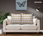 Traditional Banarasi Charm Zippered Cushion Cover White Color Pack of 2-16x16 inch