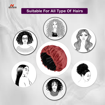 Sleep Cap & Eye Mask Combo – Soft, Stylish, and Hair-Friendly for Better Sleep