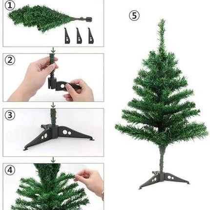 Christmas Tree 2 Feet with 56 Decoration Hanging Props Ornaments for Table Top Office Small Artificial Xmas Tree Party Decor - Christmas Decorations Items for Home