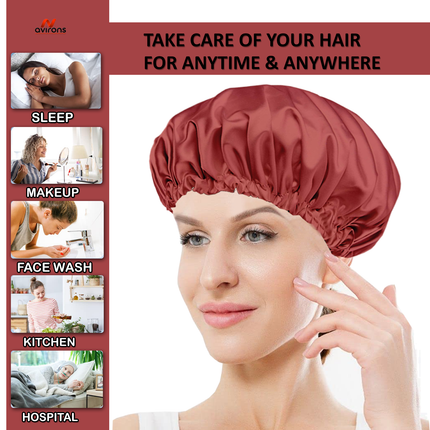 Sleep Cap & Eye Mask Combo – Soft, Stylish, and Hair-Friendly for Better Sleep