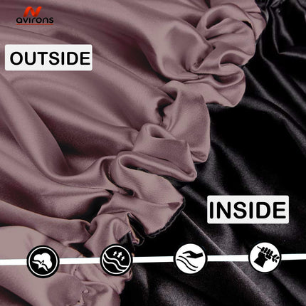 Satin Silk Sleep Set: Bonnet & Eye Mask – Pamper Yourself for Beauty Sleep