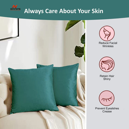 Silk Satin Cushion case – Ultra Soft, Breathable, Anti-Frizz Cushion Cover for Beautiful Hair & Skin-16x16 inch