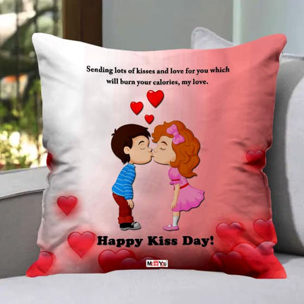 best kiss day printed cushions for your love ones