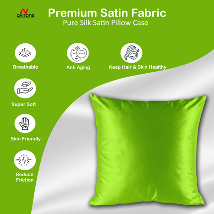 Elegant Satin Cushion Cover - Skin & Hair Friendly Cushion Cover, Soft Smooth Finish, Dark Shades