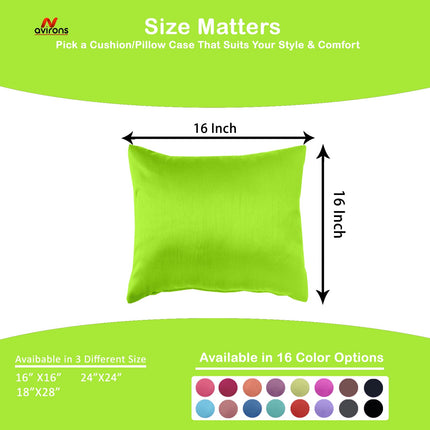 Premium Satin Silk Cushion Cover – Anti-Wrinkle, Hypoallergenic Cushioncase for Hair & Skin, Soft & Smooth-16x16 Inch