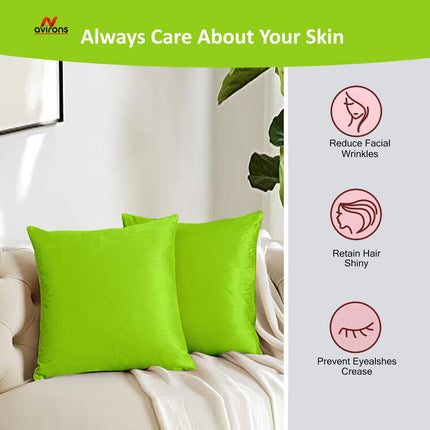 Elegant Satin Cushion Cover - Skin & Hair Friendly Cushion Cover, Soft Smooth Finish, Dark Shades
