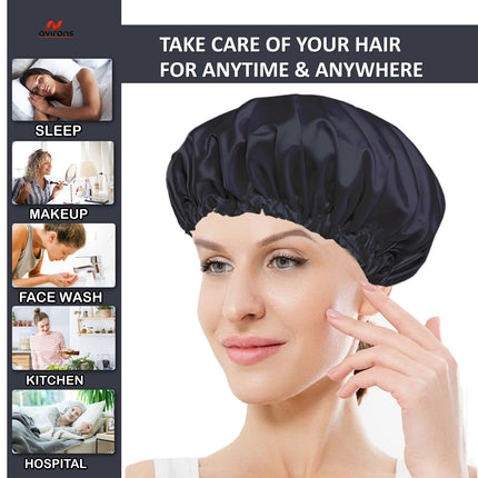 Satin Silk Sleep Cap with Matching Eye Mask – Stylish Hair Protection for Every Sleeper