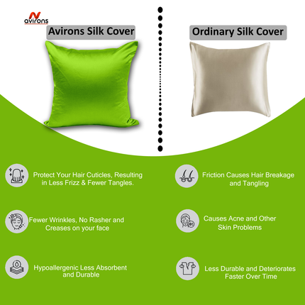 Elegant Satin Cushion Cover - Skin & Hair Friendly Cushion Cover, Soft Smooth Finish, Dark Shades