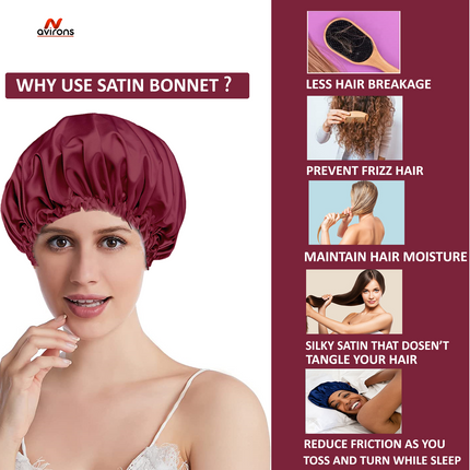 Premium Silk Sleeping Bonnet & Eye Mask Set – Gentle on Hair and Eyes for Sweet Dreams