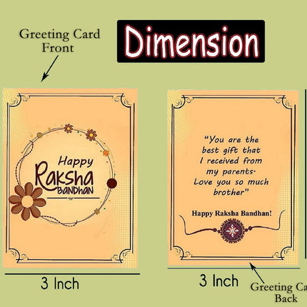 Rakhi Gift Combo for Brother – Includes Card & Roli, Best Raksha Bandhan Gift Set
