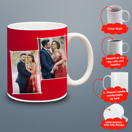 Personalized photo coffee mug, custom coffee mug, add your picture, unique keepsake, gift for girlfriend, gift for wife, gift for boyfriend, gift for husband, durable ceramic mug, customizable design, thoughtful gift, photo mug for loved ones.