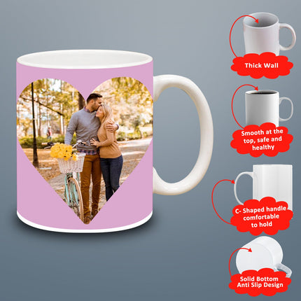 Personalized photo coffee mug, custom coffee mug, add your picture, unique keepsake, gift for girlfriend, gift for wife, gift for boyfriend, gift for husband, durable ceramic mug, customizable design, thoughtful gift, photo mug for loved ones.