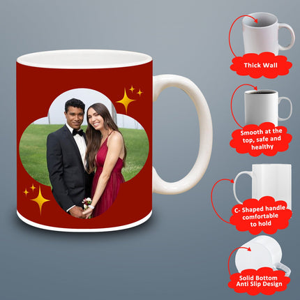 Personalized photo coffee mug, custom coffee mug, add your picture, unique keepsake, gift for girlfriend, gift for wife, gift for boyfriend, gift for husband, durable ceramic mug, customizable design, thoughtful gift, photo mug for loved ones.