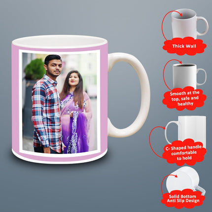 Personalized photo coffee mug, custom coffee mug, add your picture, unique keepsake, gift for girlfriend, gift for wife, gift for boyfriend, gift for husband, durable ceramic mug, customizable design, thoughtful gift, photo mug for loved ones.