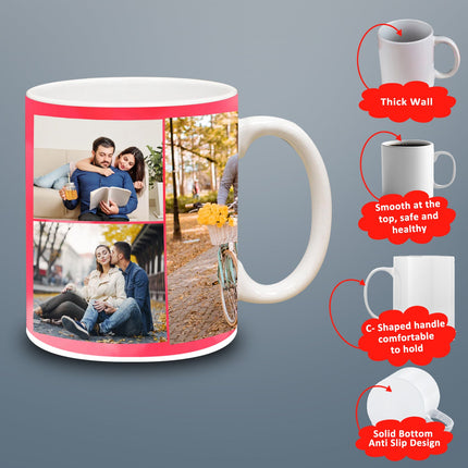 Personalized photo coffee mug, custom coffee mug, add your picture, unique keepsake, gift for girlfriend, gift for wife, gift for boyfriend, gift for husband, durable ceramic mug, customizable design, thoughtful gift, photo mug for loved ones.