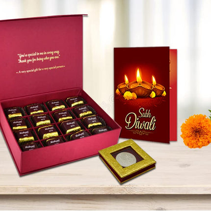 Luxury Handmade Chocolate Gift Hamper for Diwali – Deepawali Gift Combo with Handmade Chocolate