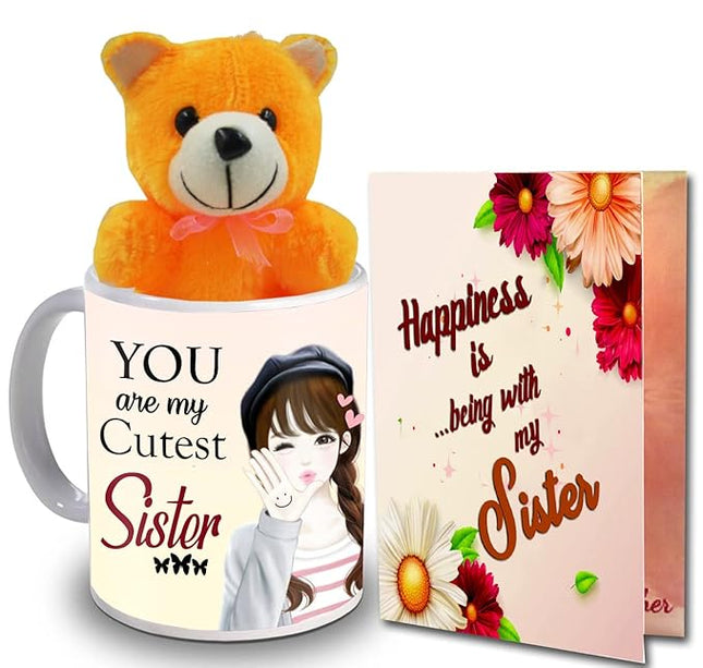 Rakhi Return Gift for Sister
Raksha Bandhan Mug
Reddy Mug Gift Set
Mug & Greeting Card for Sister
Raksha Bandhan Return Gift