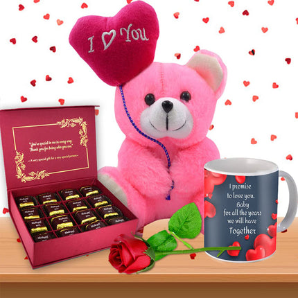 Love Gift Combo for Wife, Girlfriend, Women, Special One – Romantic Anniversary Gift Hamper – Valentine’s Day & Birthday Combo Gift Set for Her