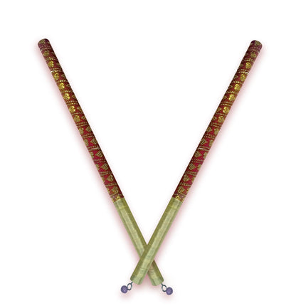 Authentic Cloth-Wrapped Dandiya Sticks for Garba - Garwa Festival Dandiya Stick for Navratri