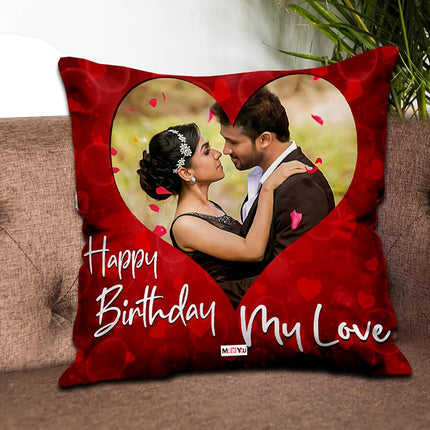 Customize Cushion - Gift for Wife, Husband, Girlfriend & Boyfriend - Birthday Gifts for Fiance - 1 Photo Personalize Cushion
