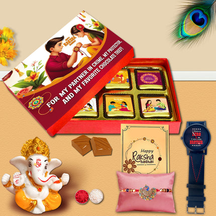 Rakhi Gift Combo For Brother – Rakhi Hampers For Brother, Best Rakhi Gift Brother, Rakhi Gift Set For Brother