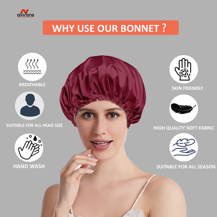 Premium Silk Sleeping Bonnet & Eye Mask Set – Gentle on Hair and Eyes for Sweet Dreams