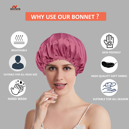 Luxury Satin Silk Sleep Cap & Eye Mask – Comfort and Style for a Restful Night