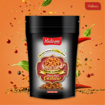 Peri Peri Masala Cashews - Crunchy Roasted Masala Cashews Snack, Spicy Masala Cashews for Anytime Munching and Gifting
