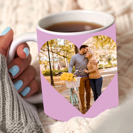 Personalized photo coffee mug, custom coffee mug, add your picture, unique keepsake, gift for girlfriend, gift for wife, gift for boyfriend, gift for husband, durable ceramic mug, customizable design, thoughtful gift, photo mug for loved ones.