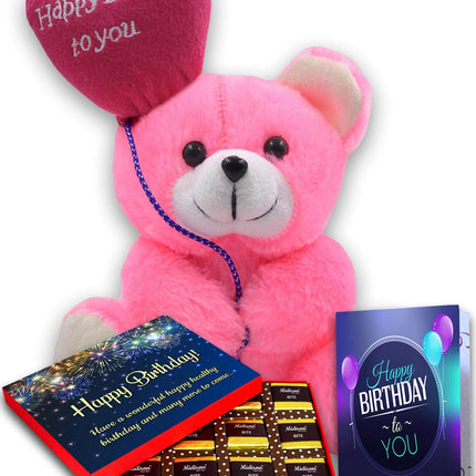Chocolate Birthday Gift, Birthday Gift for Friend, Sister, Brother, Girlfriend, Boyfriend, Wife, Husband (Chocolate, Teddy, Card)