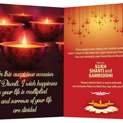 Diwali Gift Hamper - Handmade Chocolate Diwali Gifts with Tasty Chocolate Box, Greeting Card & Silver Coin